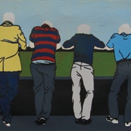 vier broers 2011 linoleumsnede 30 x 37 cm