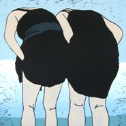 zonder titel 2009  linoleumsnede  58 x 32 cm